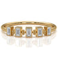Slim 5 Stone Baguette Lab Diamond Bezel Set Minimalist Fashion Ring 0.19ctw.