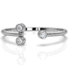 Alternating Open Cuff Round Lab Diamond Bezel Set Anniversary Ring 0.05ctw.
