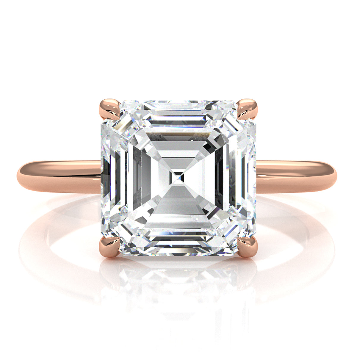 4g Knife Edge Solitaire Lab Grown Diamond Engagement Ring 2.5mm IGI Certified 3.00 Ctw.