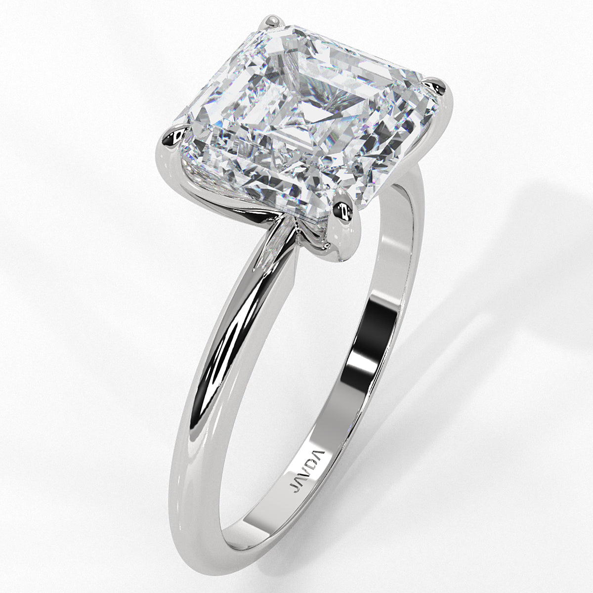 4g Knife Edge Solitaire Lab Grown Diamond Engagement Ring 2.5mm IGI Certified 3.00 Ctw.