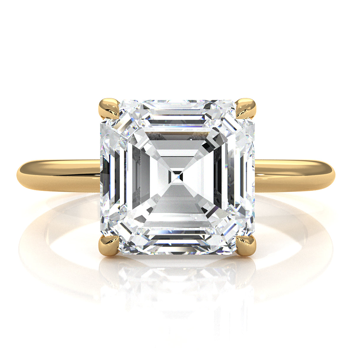 4g Knife Edge Solitaire Lab Grown Diamond Engagement Ring 2.5mm IGI Certified 3.00 Ctw.