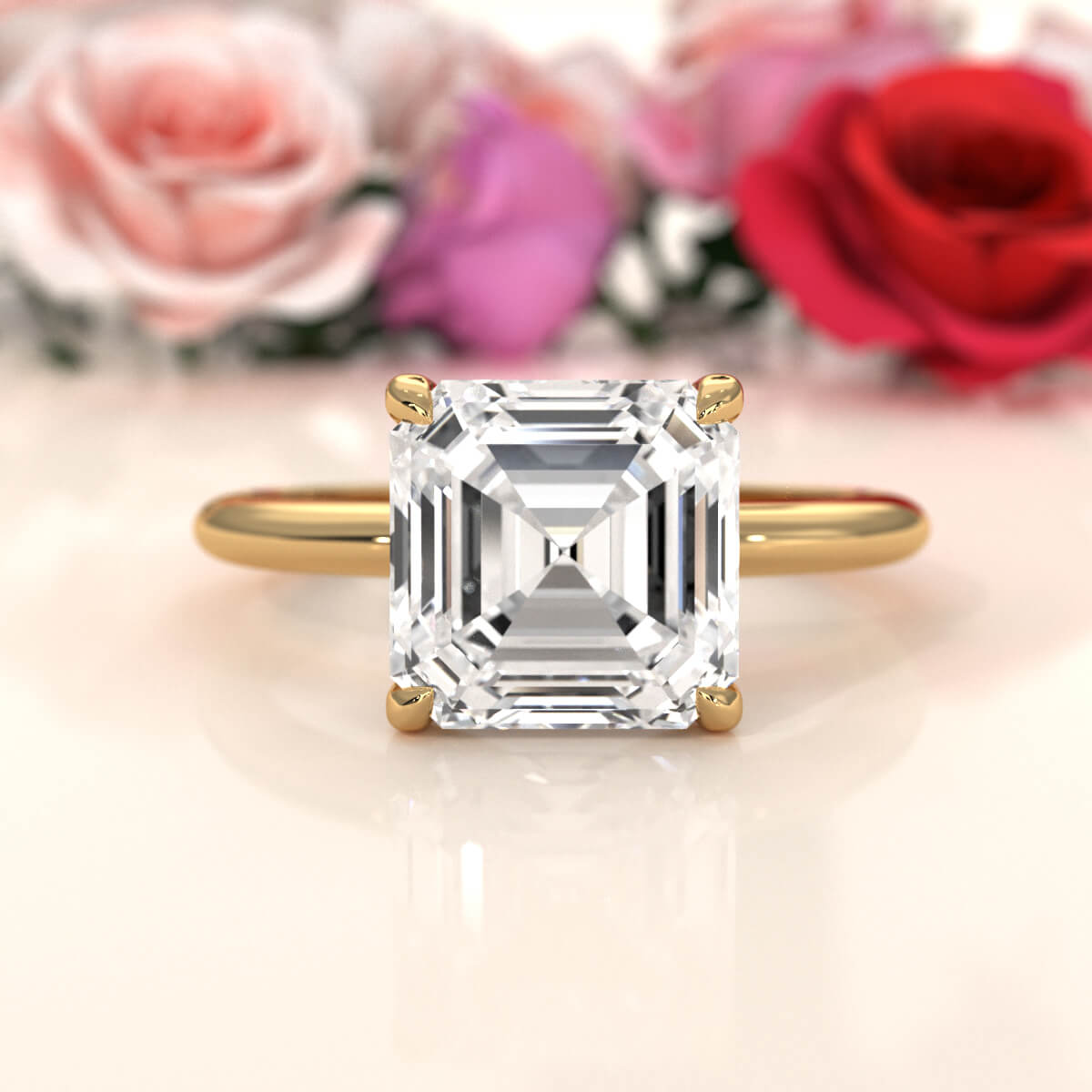 4g Knife Edge Solitaire Lab Grown Diamond Engagement Ring 2.5mm IGI Certified 3.00 Ctw.