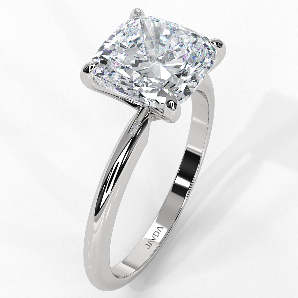 4g Knife Edge Solitaire Lab Grown Diamond Engagement Ring 2.5mm IGI Certified 3.00 Ctw.