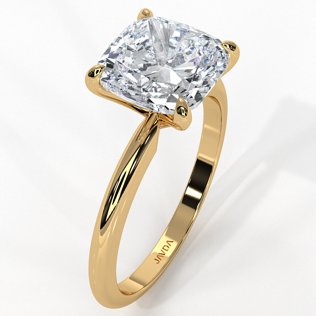 4g Knife Edge Solitaire Lab Grown Diamond Engagement Ring 2.5mm IGI Certified 3.00 Ctw.