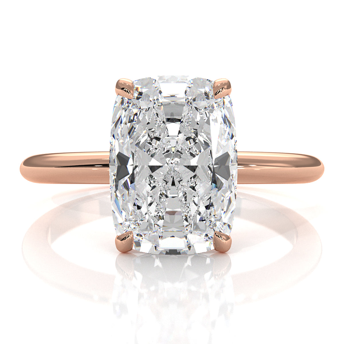 4g Knife Edge Solitaire Lab Grown Diamond Engagement Ring 2.5mm IGI Certified 3.00 Ctw.