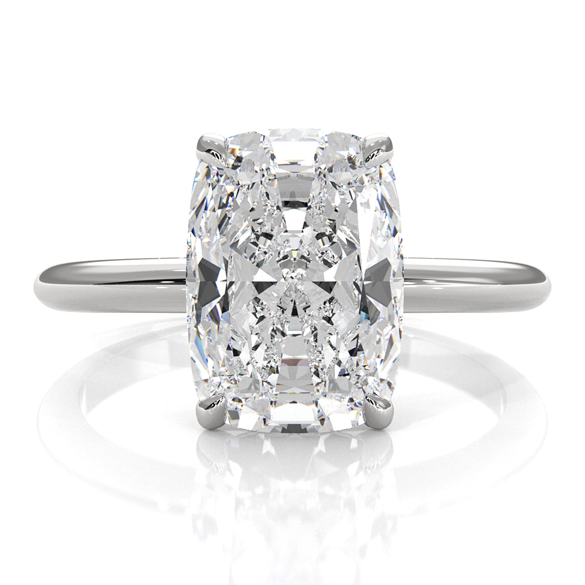 4g Knife Edge Solitaire Lab Grown Diamond Engagement Ring 2.5mm IGI Certified 3.00 Ctw.