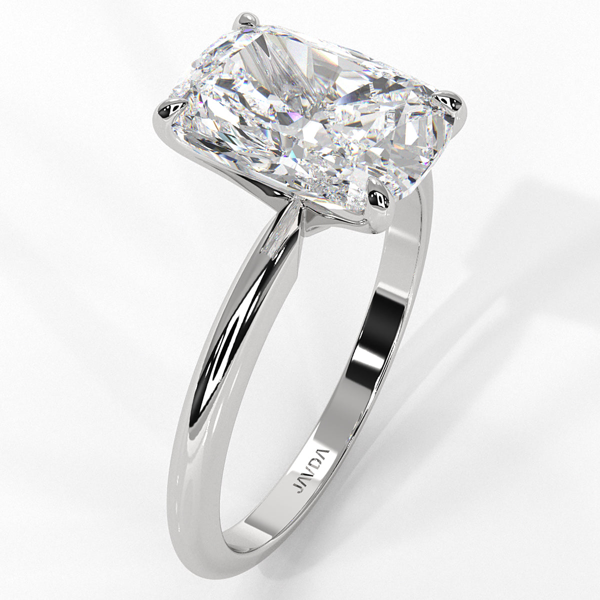 4g Knife Edge Solitaire Lab Grown Diamond Engagement Ring 2.5mm IGI Certified 3.00 Ctw.