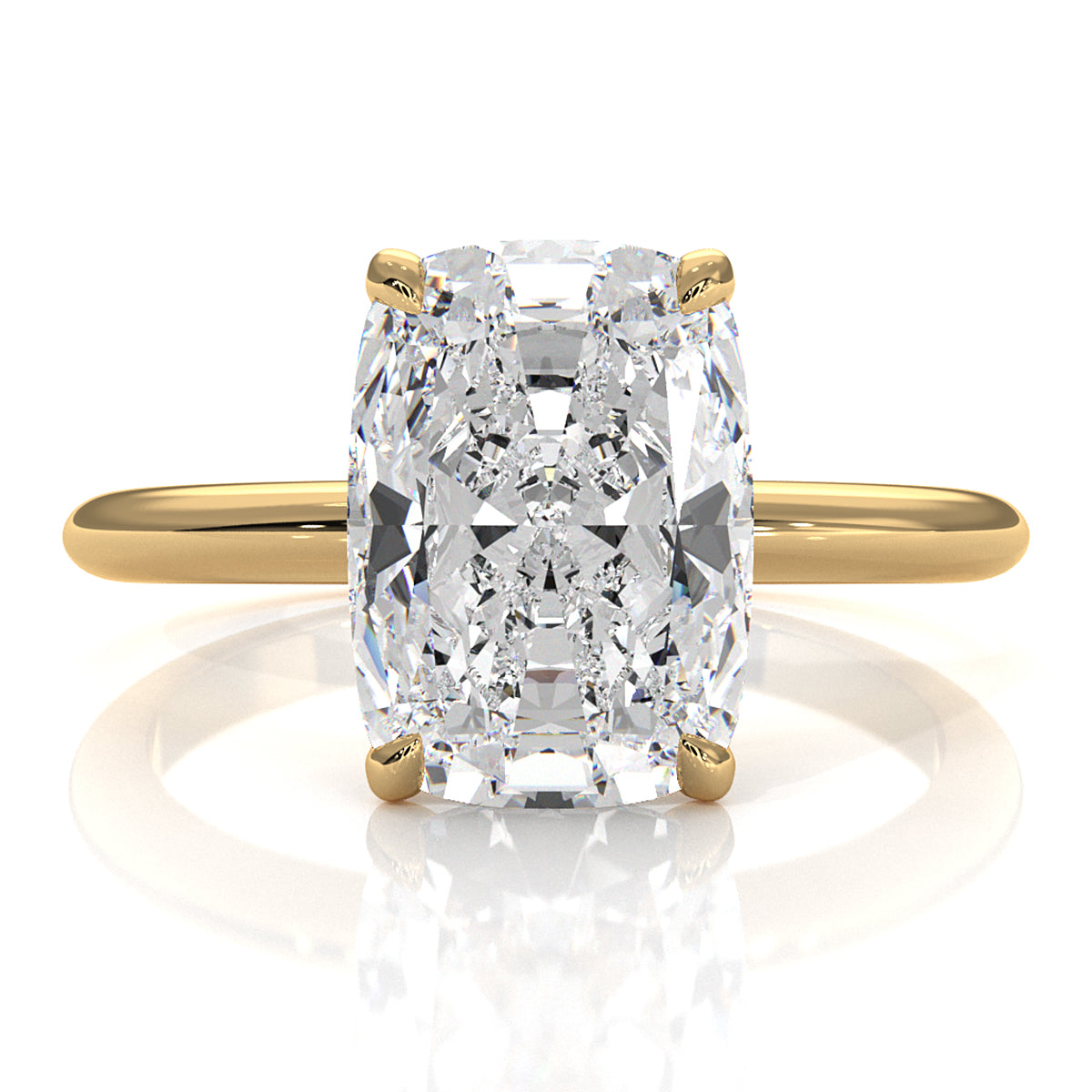 4g Knife Edge Solitaire Lab Grown Diamond Engagement Ring 2.5mm IGI Certified 3.00 Ctw.