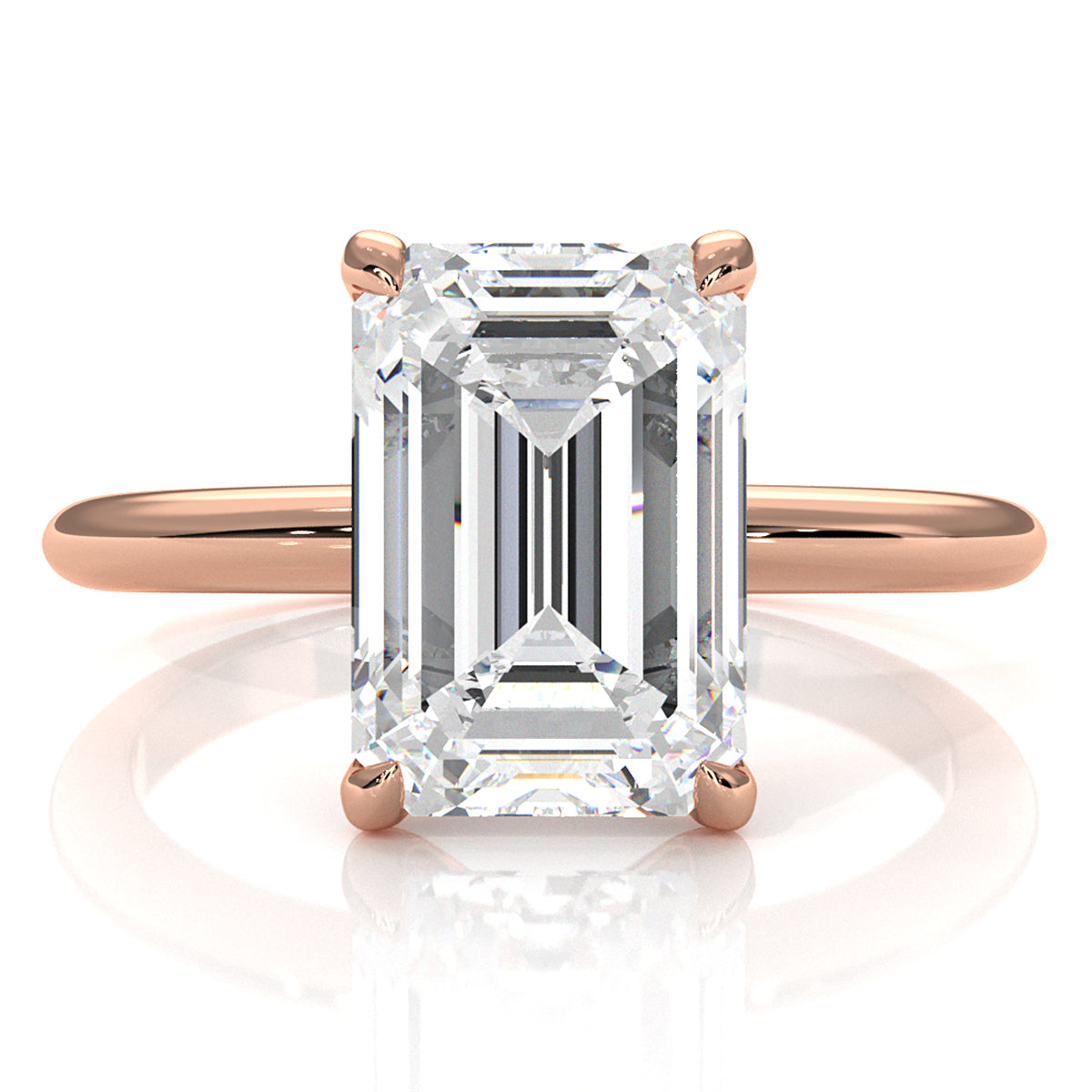 4g Knife Edge Solitaire Lab Grown Diamond Engagement Ring 2.5mm IGI Certified 3.00 Ctw.