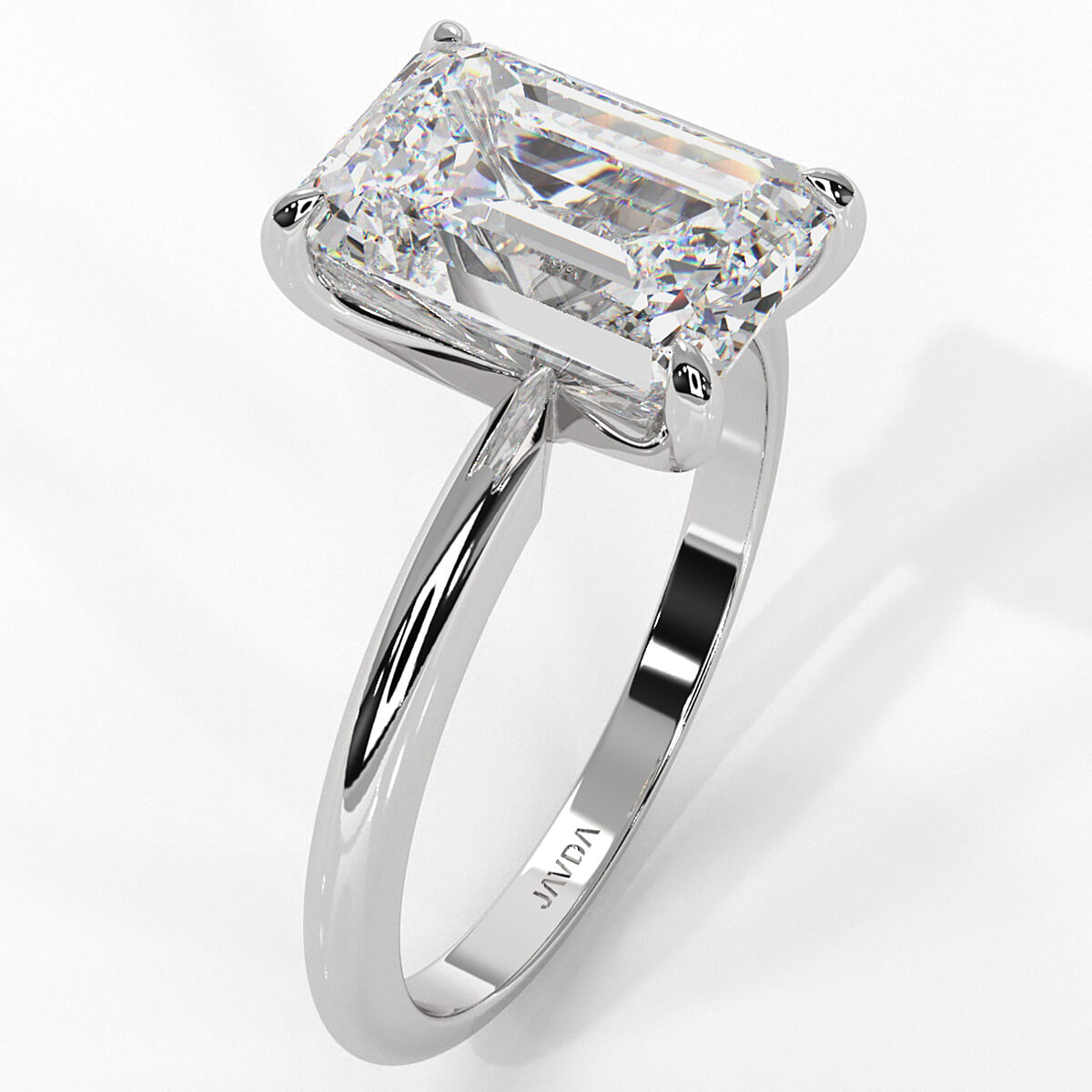 4g Knife Edge Solitaire Lab Grown Diamond Engagement Ring 2.5mm IGI Certified 3.00 Ctw.