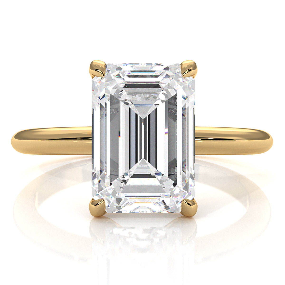 4g Knife Edge Solitaire Lab Grown Diamond Engagement Ring 2.5mm IGI Certified 3.00 Ctw.