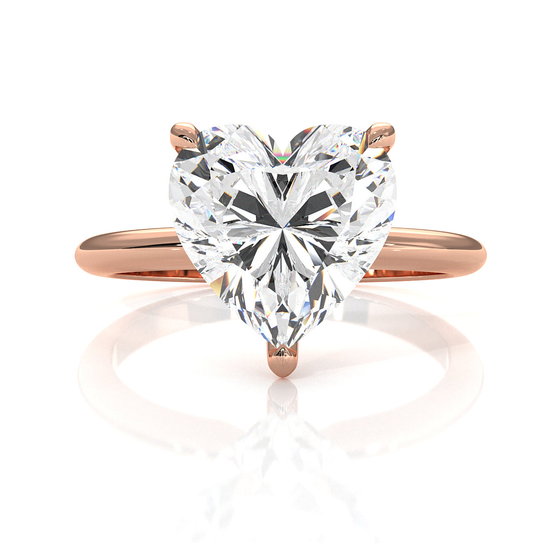 4g Knife Edge Solitaire Lab Grown Diamond Engagement Ring 2.5mm IGI Certified 3.00 Ctw.