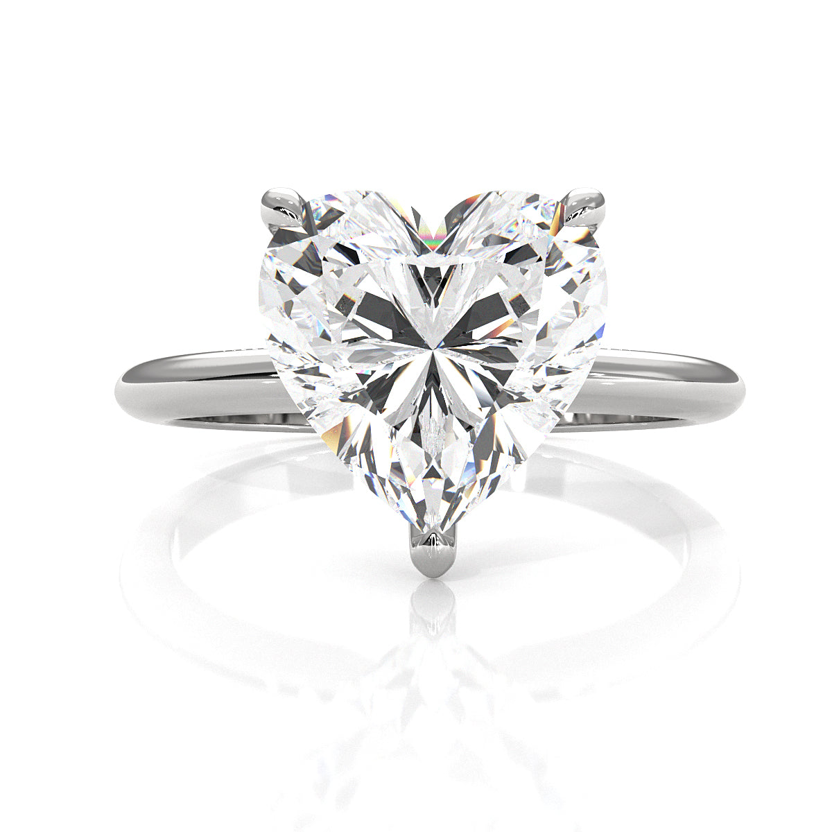 4g Knife Edge Solitaire Lab Grown Diamond Engagement Ring 2.5mm IGI Certified 3.00 Ctw.