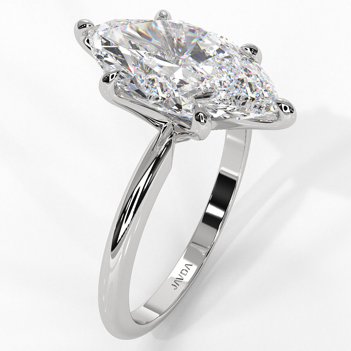 4g Knife Edge Solitaire Lab Grown Diamond Engagement Ring 2.5mm IGI Certified 3.00 Ctw.