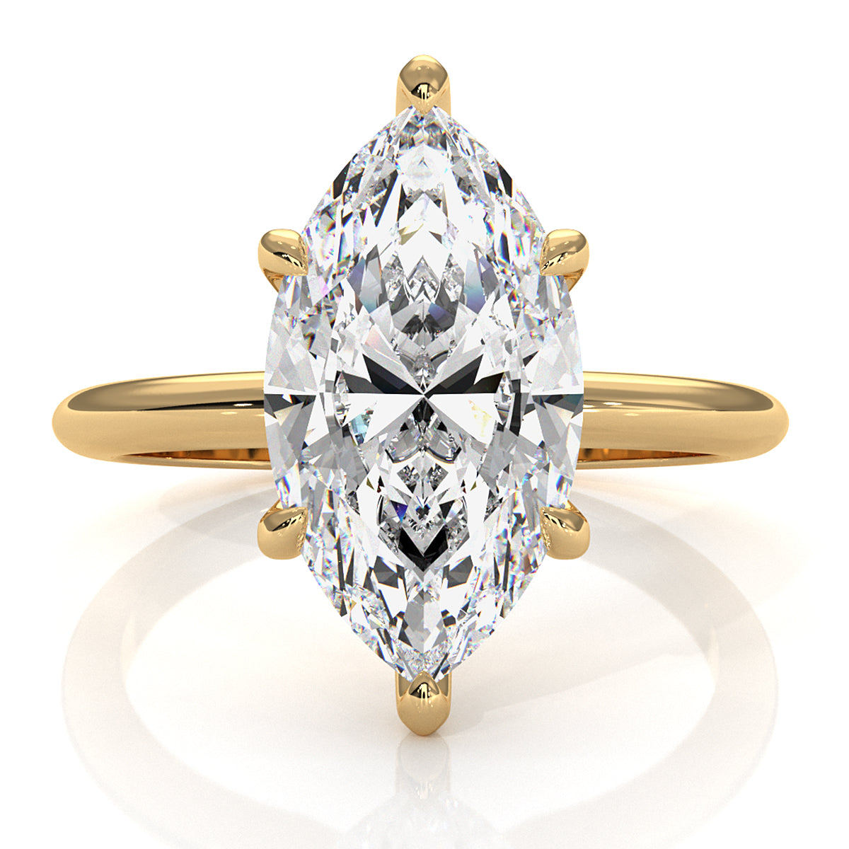 4g Knife Edge Solitaire Lab Grown Diamond Engagement Ring 2.5mm IGI Certified 3.00 Ctw.