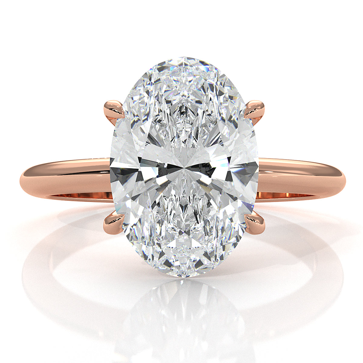 4g Knife Edge Solitaire Lab Grown Diamond Engagement Ring 2.5mm IGI Certified 3.00 Ctw.