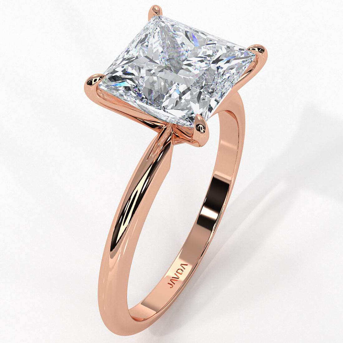 4g Knife Edge Solitaire Lab Grown Diamond Engagement Ring 2.5mm IGI Certified 3.00 Ctw.