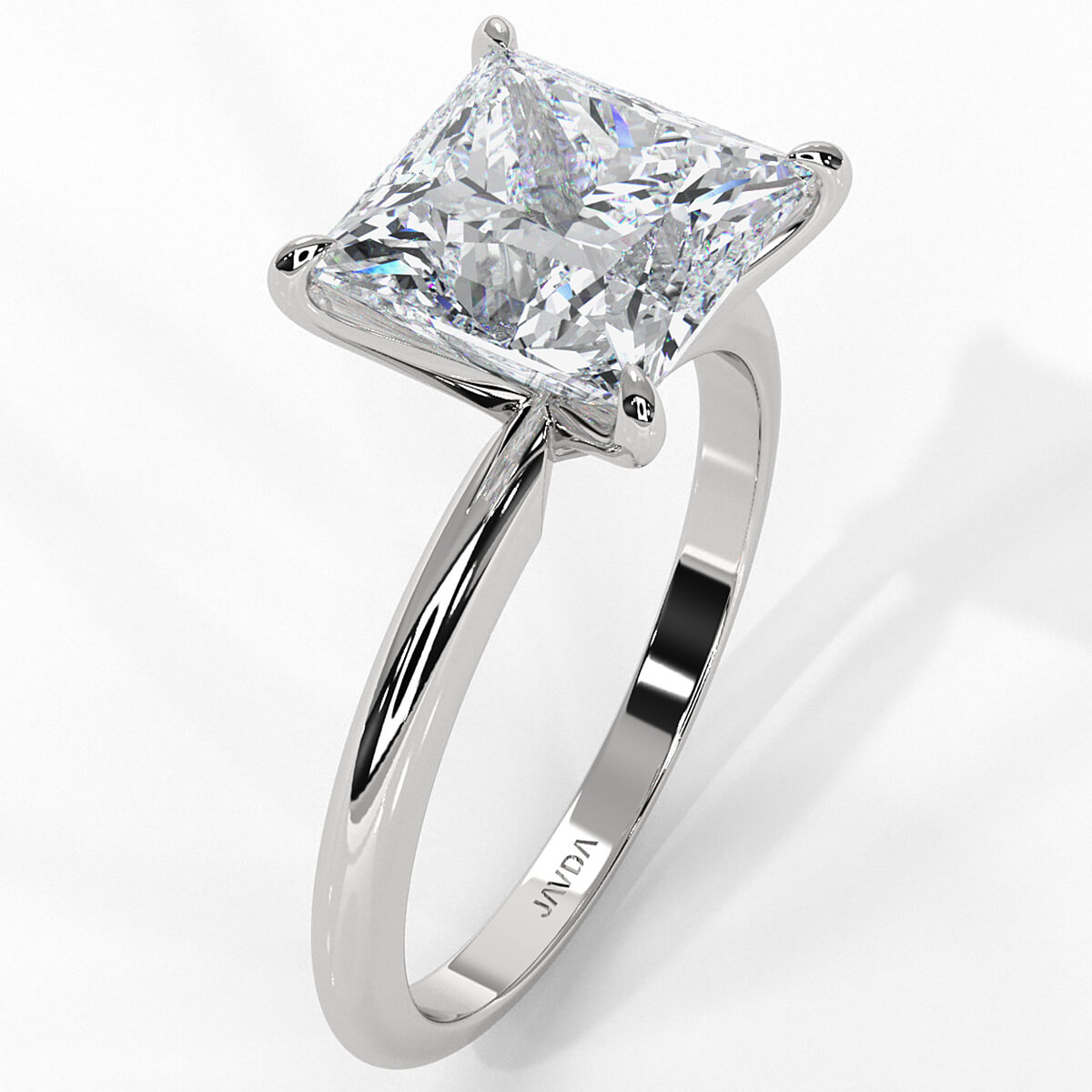 4g Knife Edge Solitaire Lab Grown Diamond Engagement Ring 2.5mm IGI Certified 3.00 Ctw.