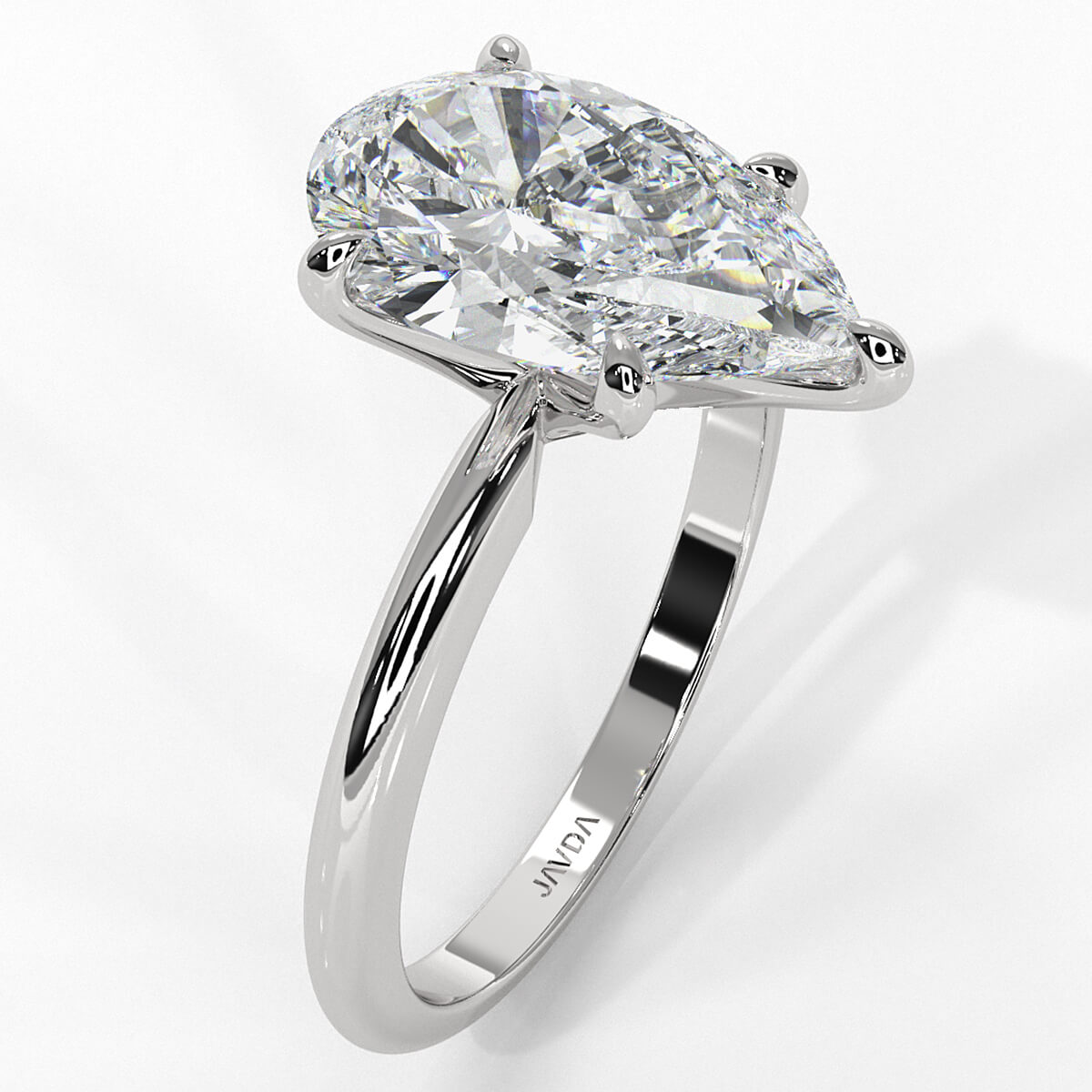 4g Knife Edge Solitaire Lab Grown Diamond Engagement Ring 2.5mm IGI Certified 3.00 Ctw.