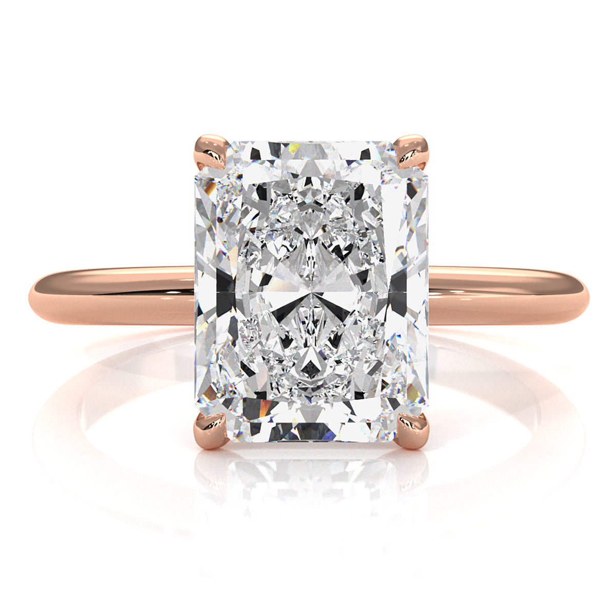 4g Knife Edge Solitaire Lab Grown Diamond Engagement Ring 2.5mm IGI Certified 3.00 Ctw.