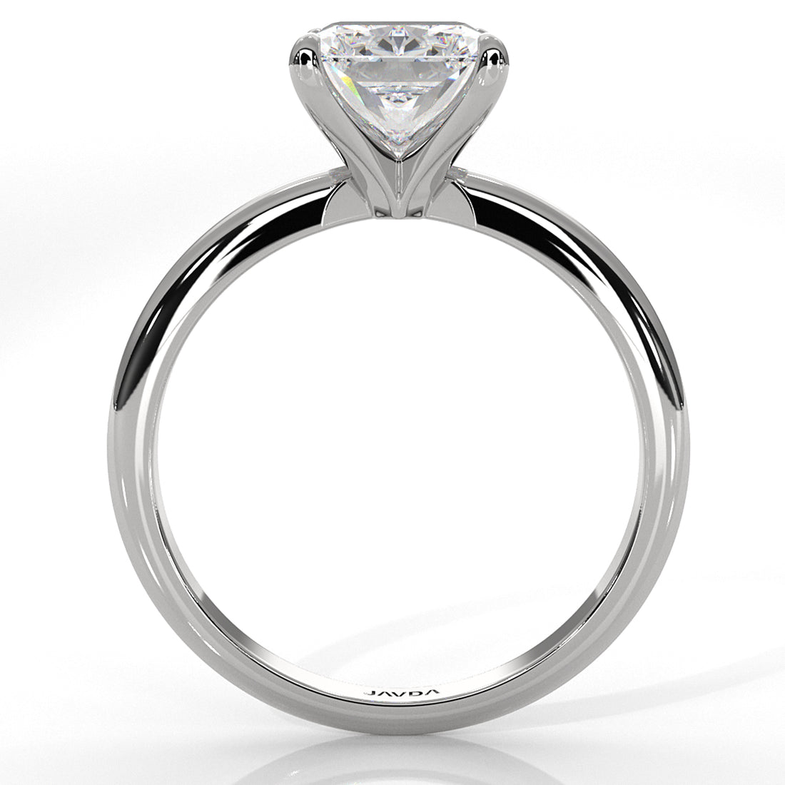 Claw Prong Set Solitaire Radiant Diamond Engagement Ring