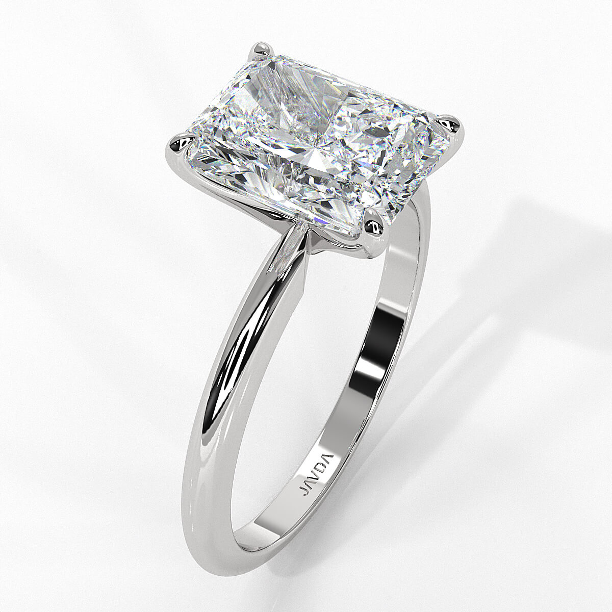 Claw Prong Set Solitaire Radiant Diamond Engagement Ring