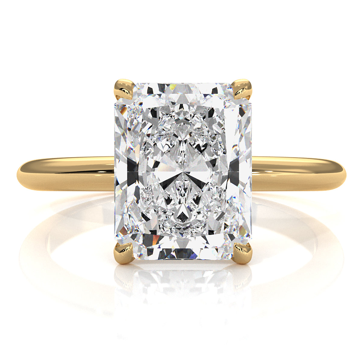 4g Knife Edge Solitaire Lab Grown Diamond Engagement Ring 2.5mm IGI Certified 3.00 Ctw.