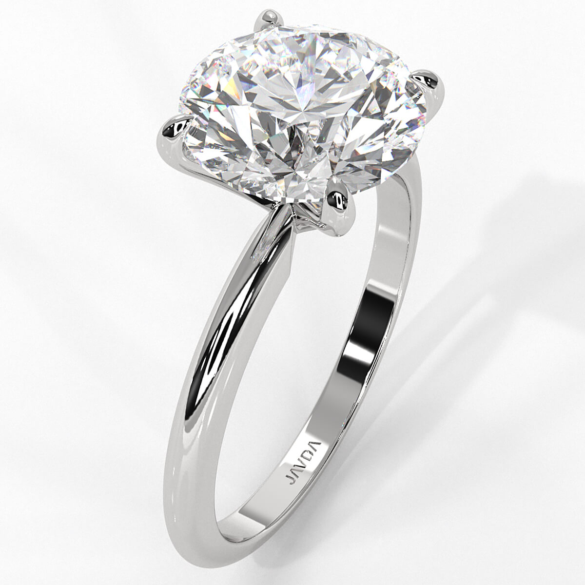 4g Knife Edge Solitaire Lab Grown Diamond Engagement Ring 2.5mm IGI Certified 3.00 Ctw.