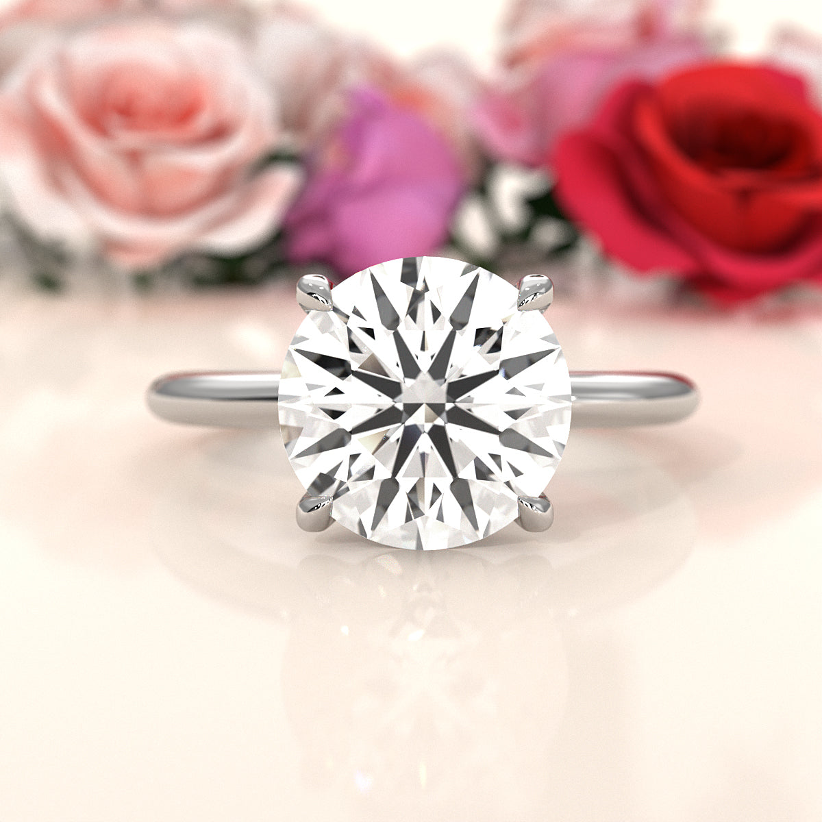 4g Knife Edge Solitaire Lab Grown Diamond Engagement Ring 2.5mm IGI Certified