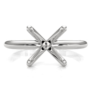 3g Claw Prong Set Solitaire Semi Mount Engagement Ring 2.2mm