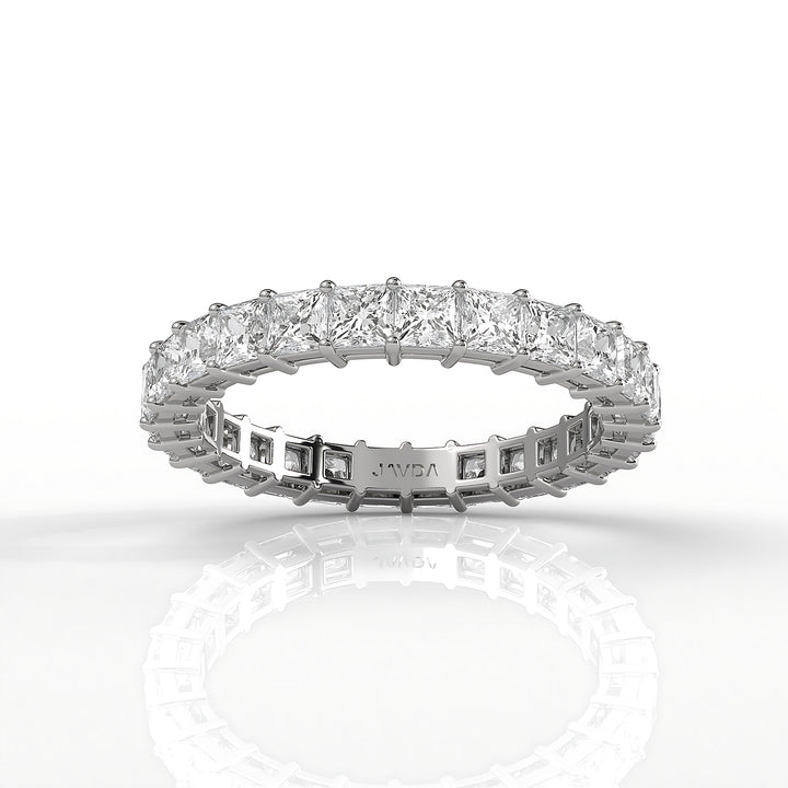 Shared Prong Princess Lab Diamond Women's Eternity Wedding Band 2.5 mm 2.20ctw..