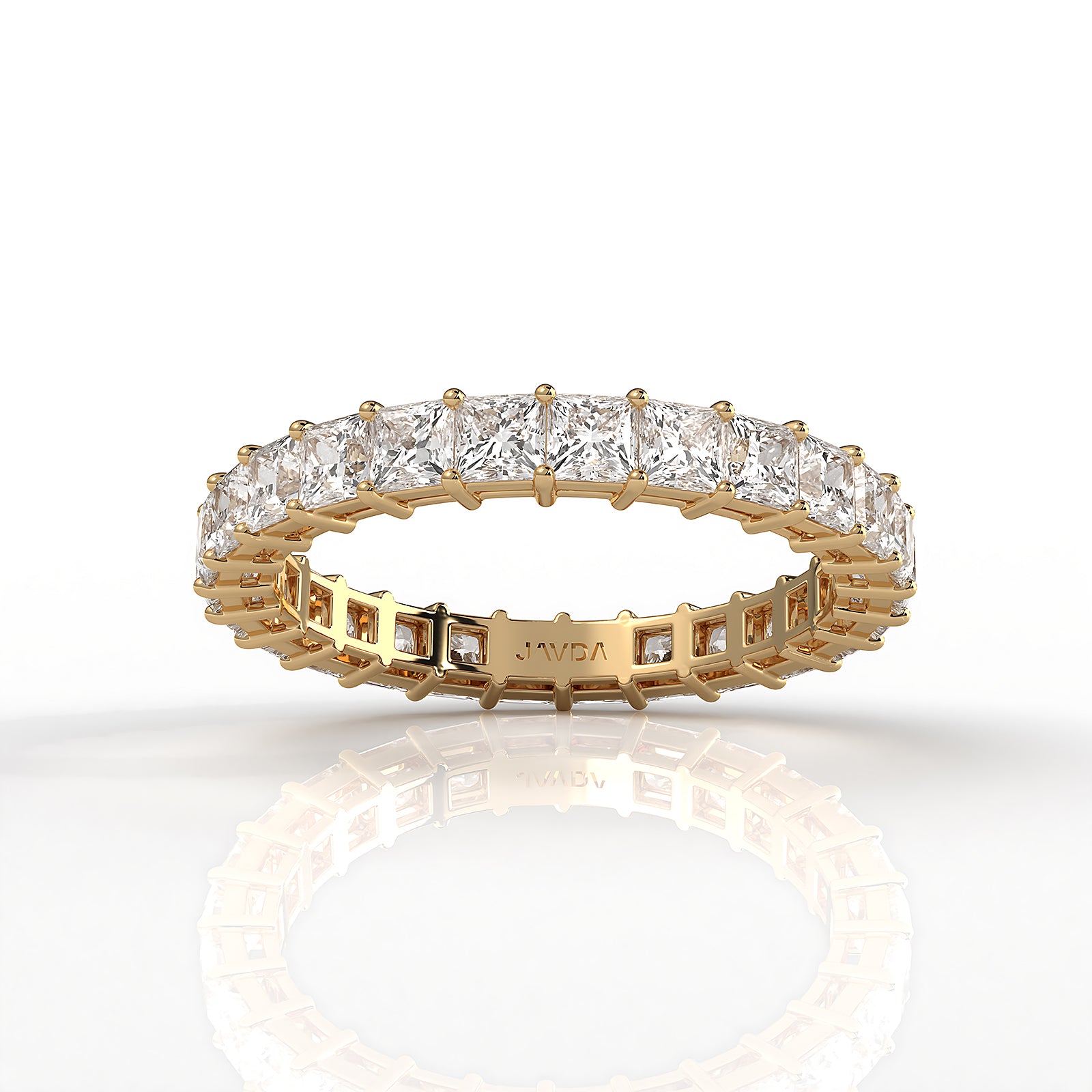 Shared Prong Princess Lab Diamond Women's Eternity Wedding Band 2.5 mm 2.20ctw..