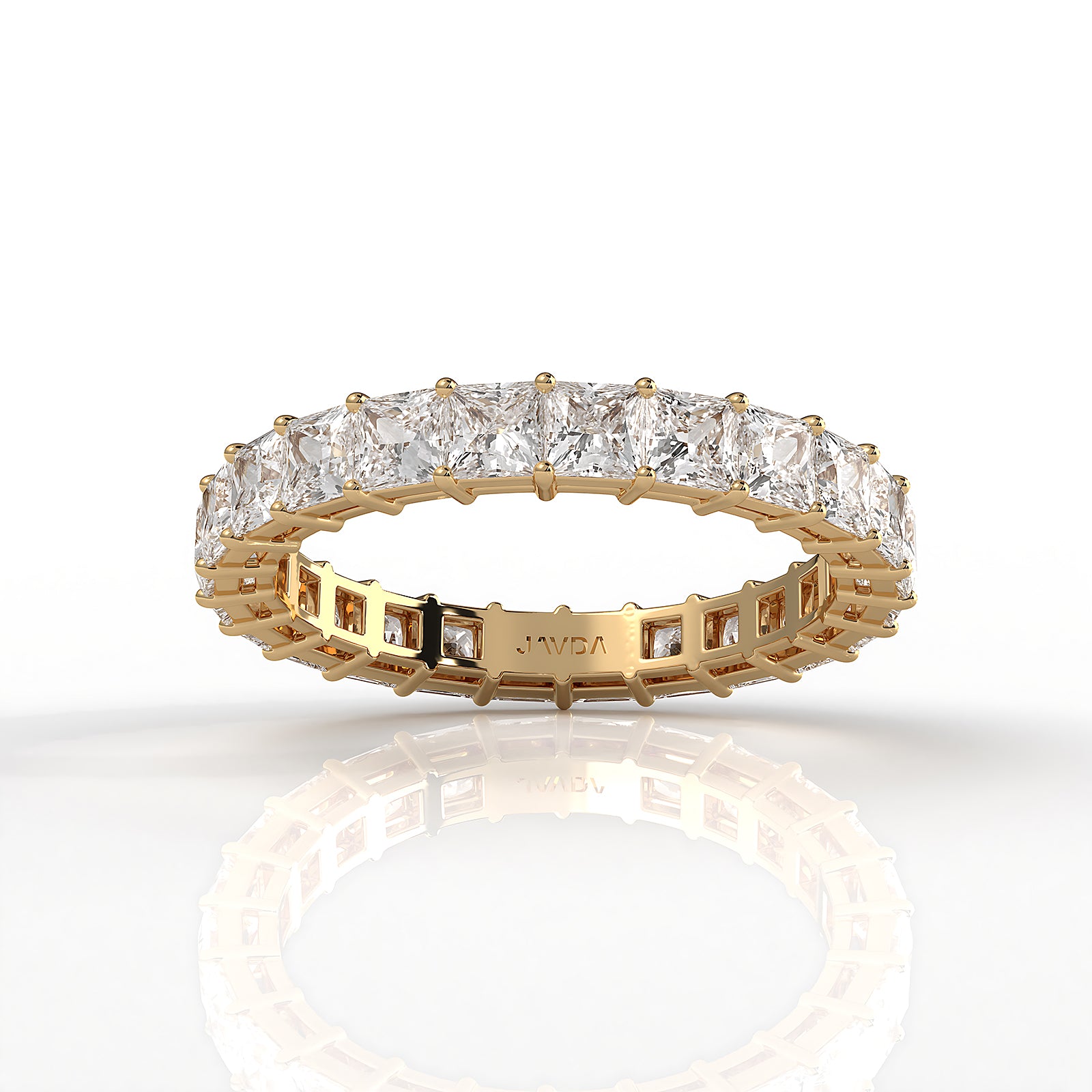 Princess Lab Diamond Women's Shared Prong Wedding Band 2.75 mm 2.8ctw.