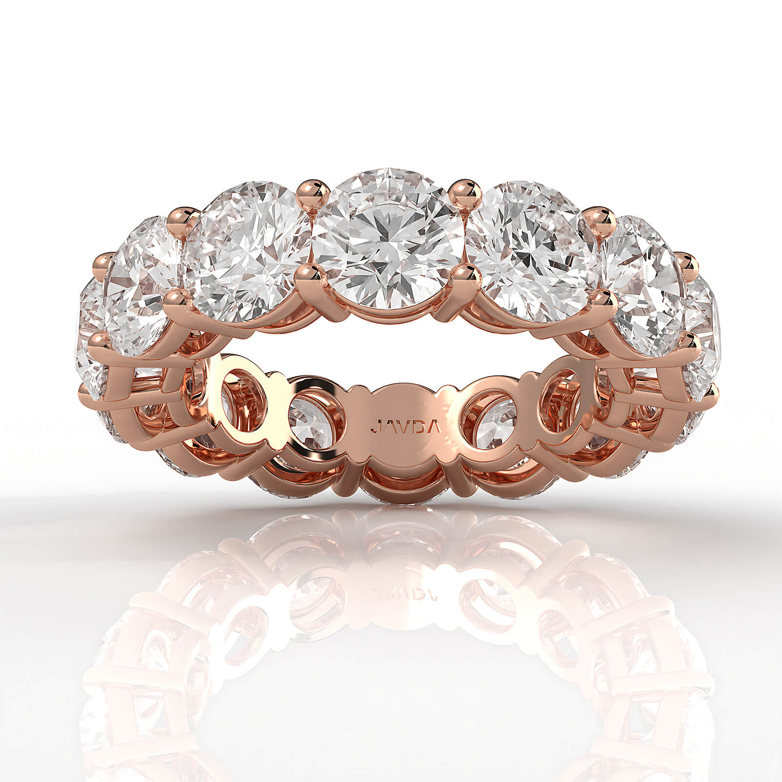 Women's Prong Set Round Lab Diamond Wedding Band 5.5 mm 7.10ctw.