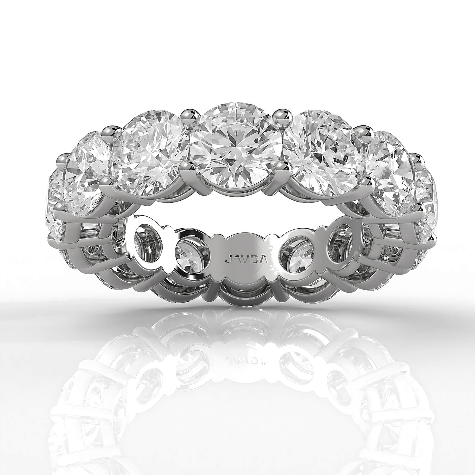 Women's Prong Set Round Lab Diamond Wedding Band 5.5 mm 7.10ctw.