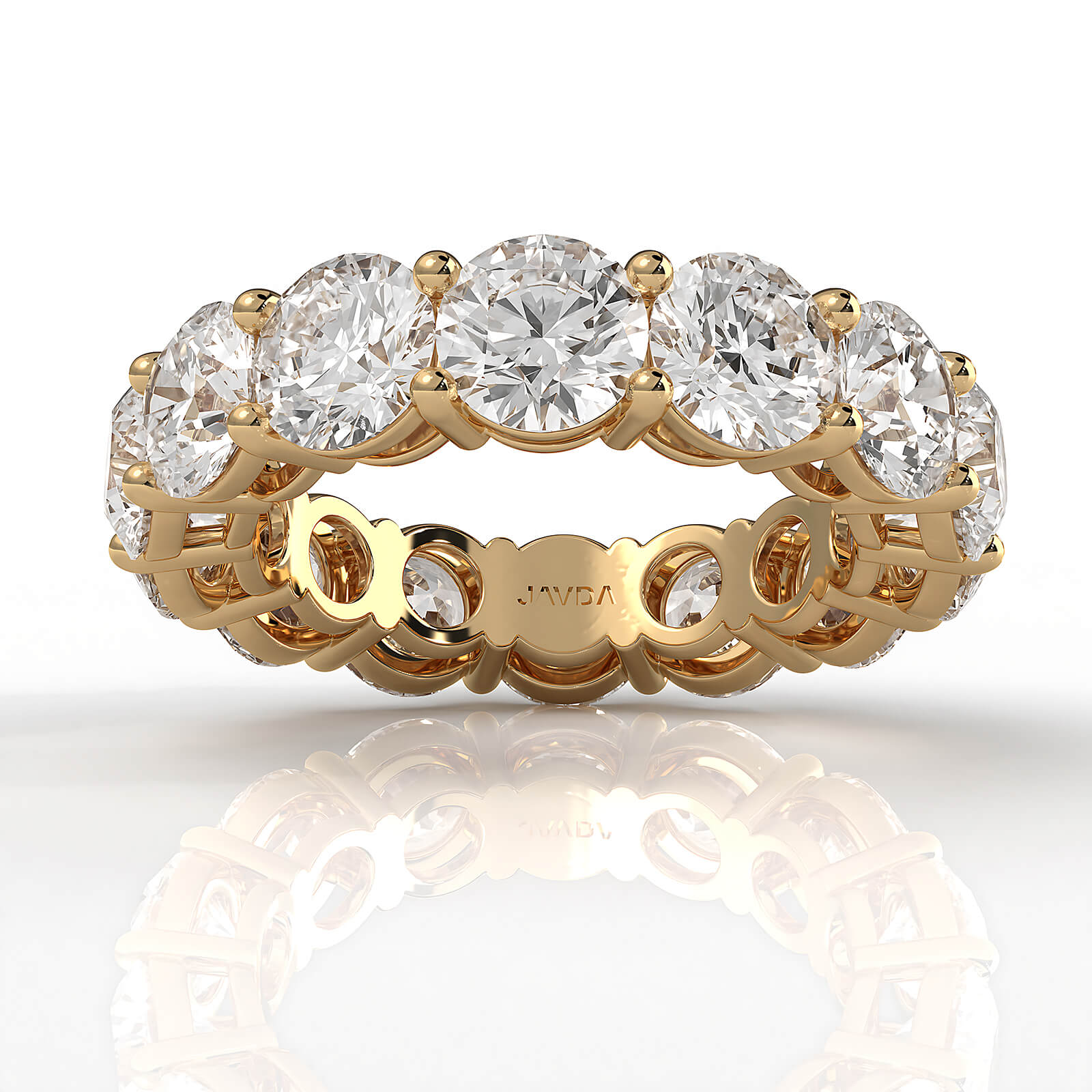 Women's Prong Set Round Lab Diamond Wedding Band 5.5 mm 7.10ctw.