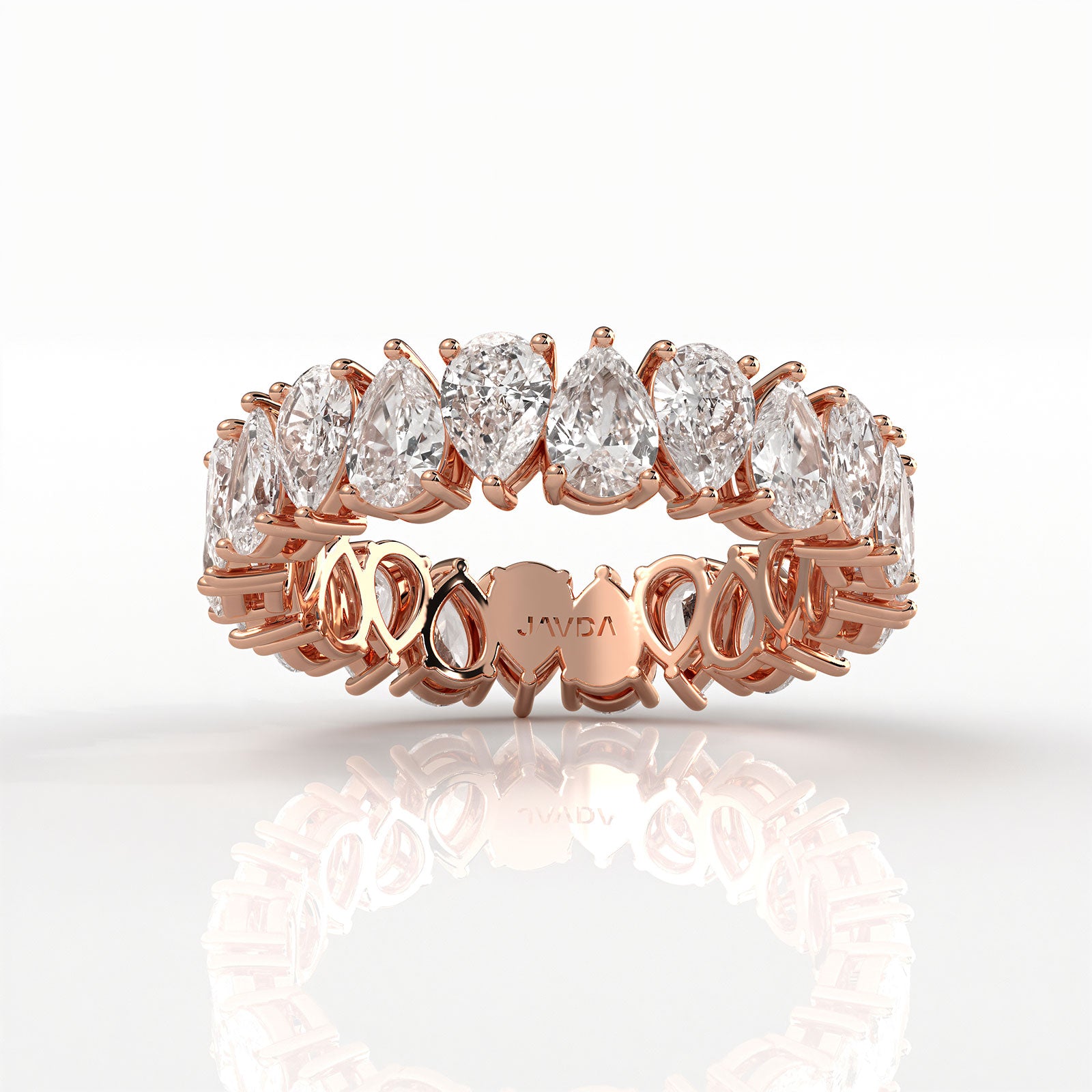 Pear Lab Diamond Shared Prong Women's Eternity Wedding Band 4.5 mm 3.2ctw.