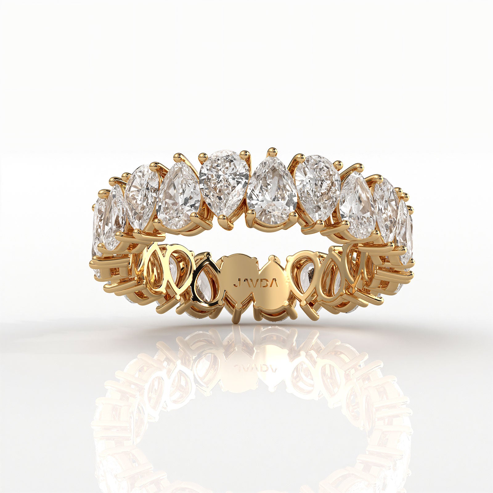 Pear Lab Diamond Shared Prong Women's Eternity Wedding Band 4.5 mm 3.2ctw.