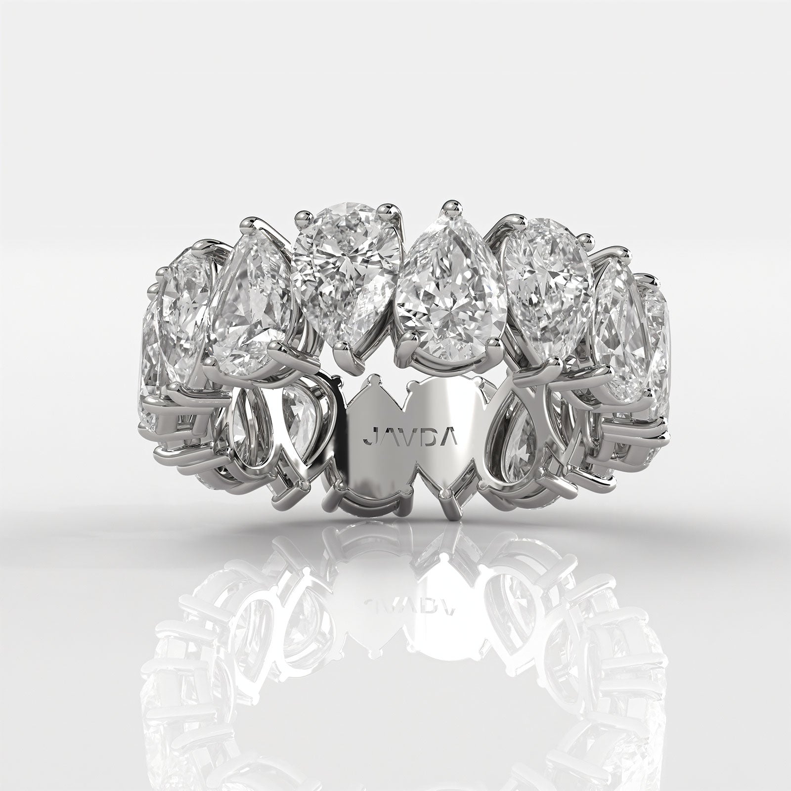 Pear Lab Diamond Shared Prong Women's Wedding Band 6.25 mm 6.10ctw.