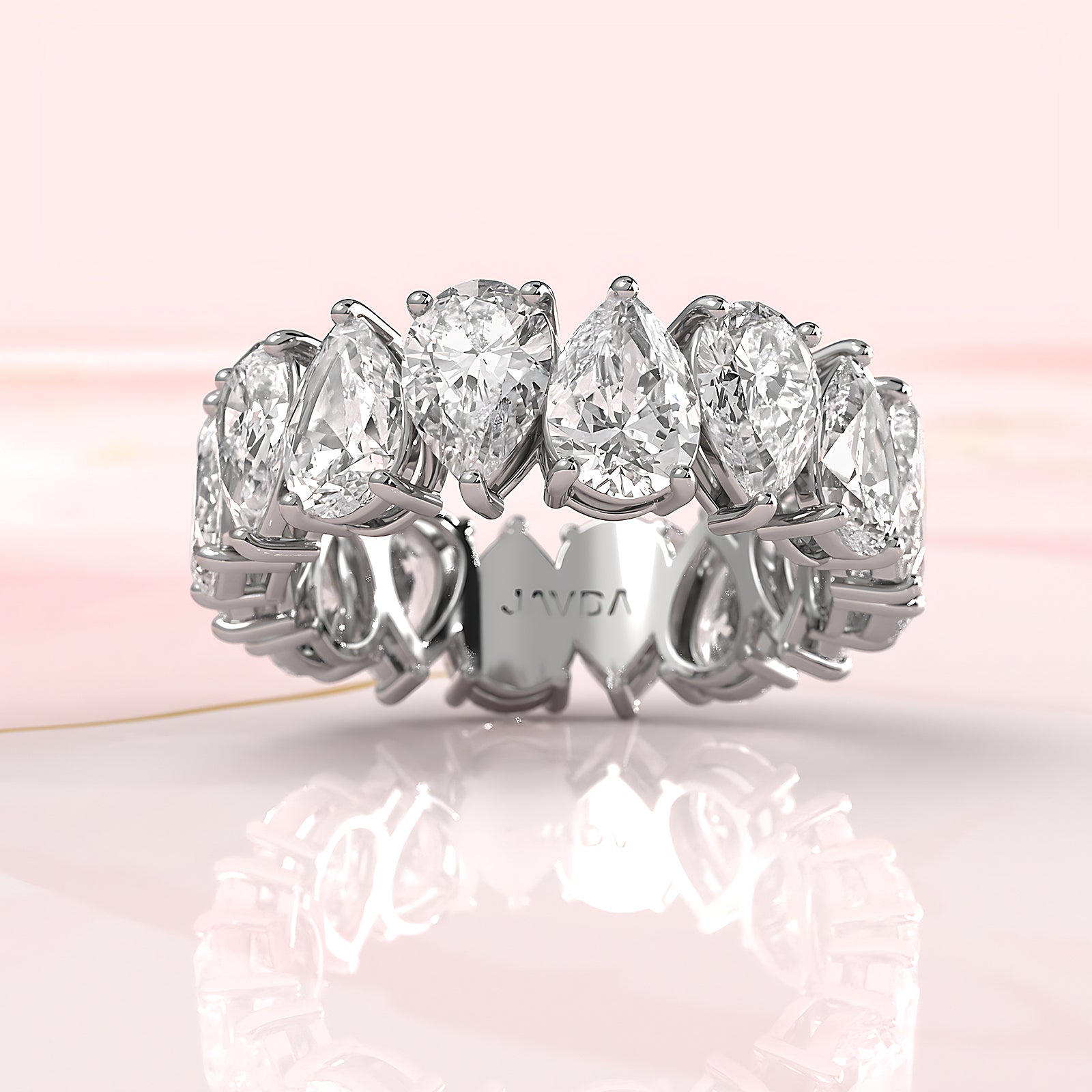 Pear Lab Diamond Shared Prong Women's Wedding Band 6.25 mm 6.10ctw.