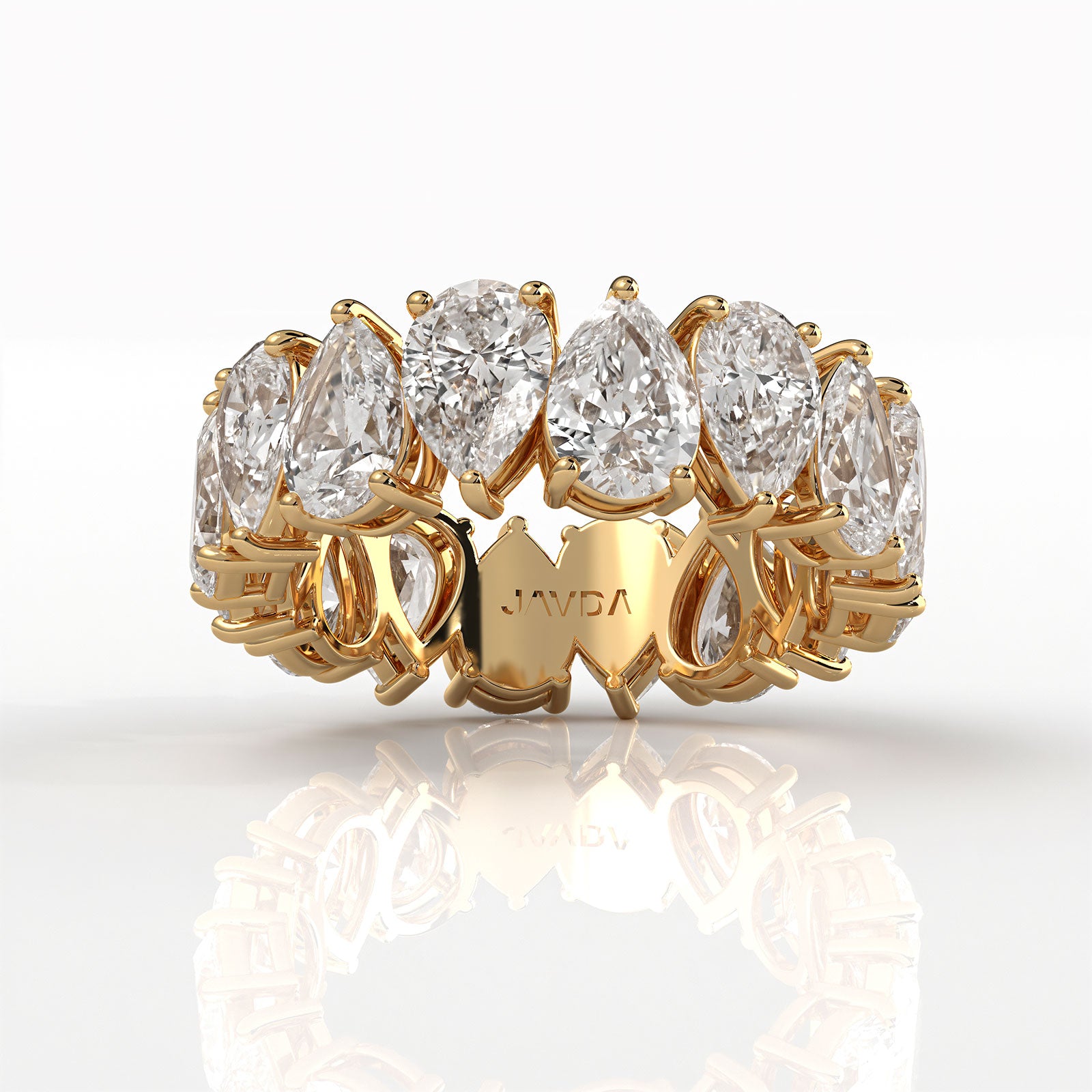 Pear Lab Diamond Shared Prong Women's Wedding Band 6.25 mm 6.10ctw.