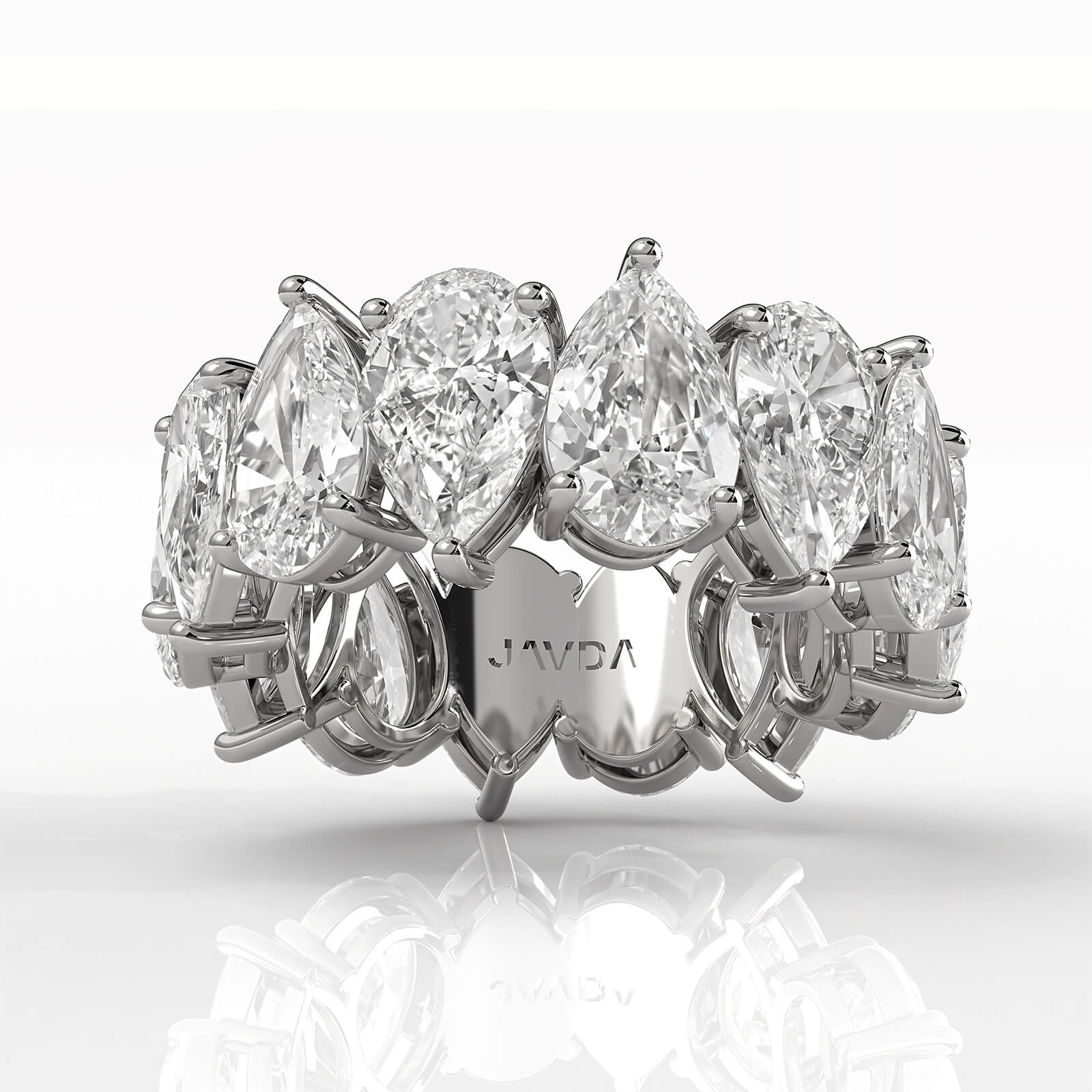 Pear Lab Diamond Shared Prong Women's Eternity Wedding Band 8.5 mm 11.35ctw.