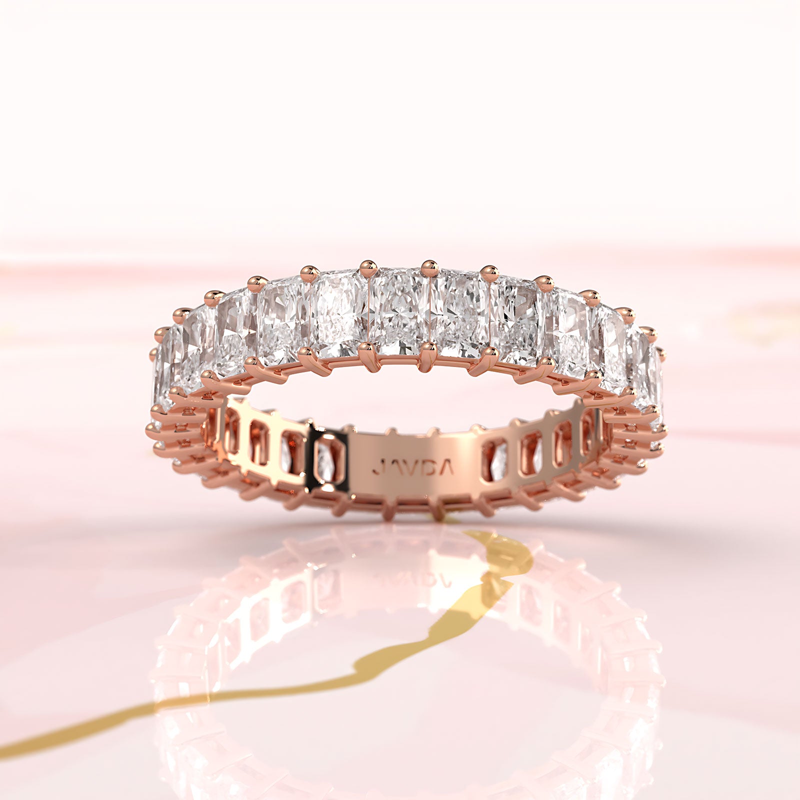 Radiant Lab Diamond Shared Prong Women's Eternity Wedding Band 3.5 mm 2.90ctw.