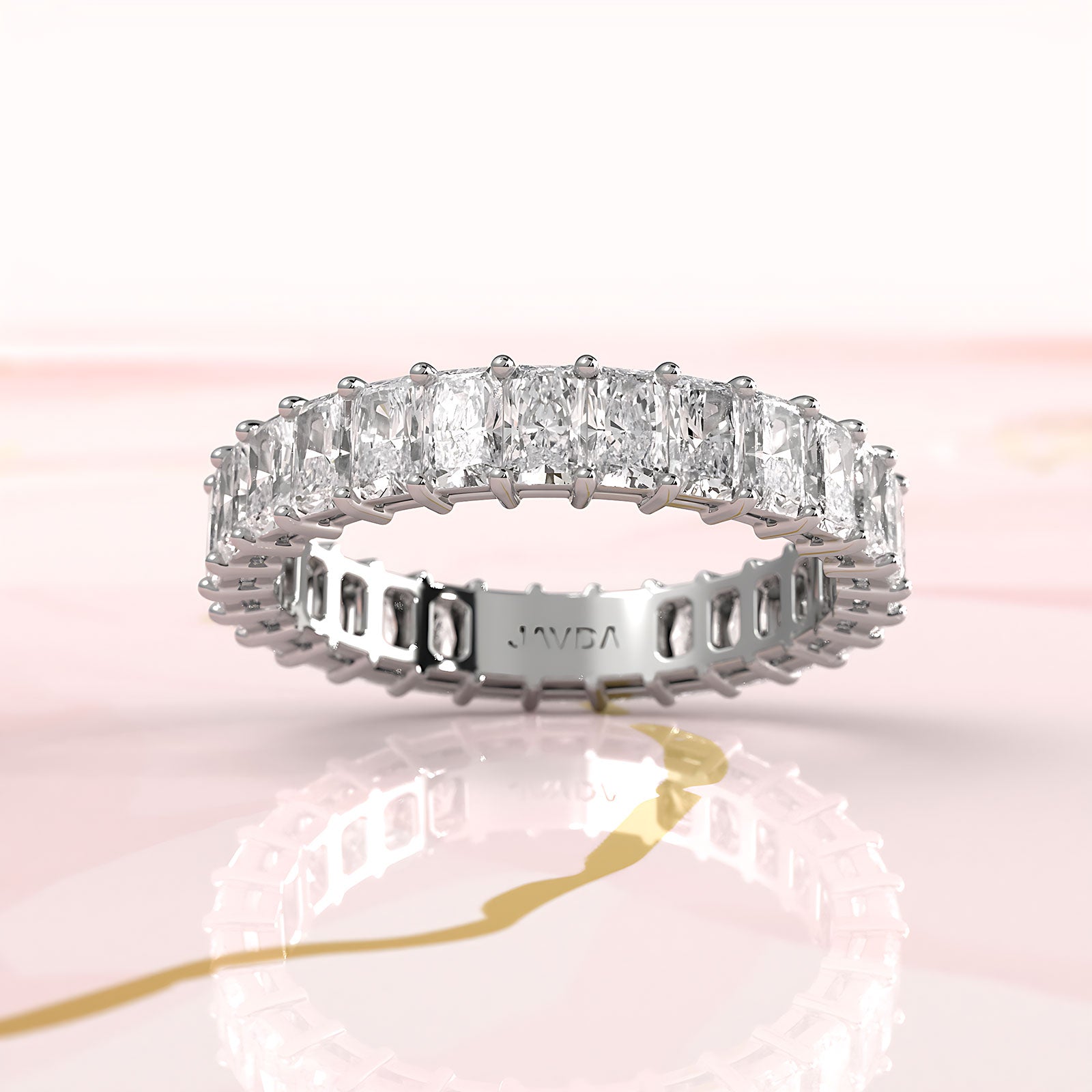 Radiant Lab Diamond Shared Prong Women's Eternity Wedding Band 3.5 mm 2.90ctw.