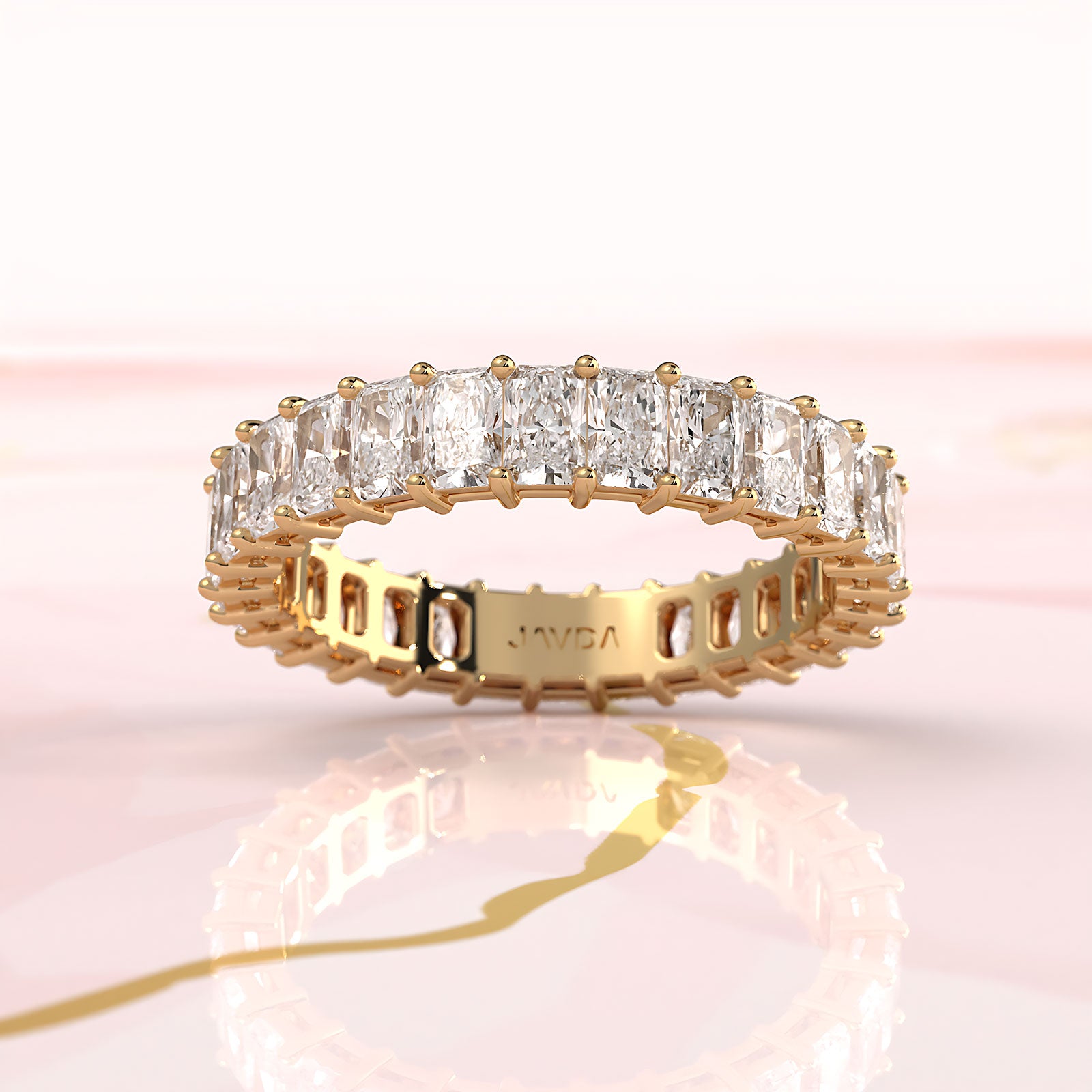 Radiant Lab Diamond Shared Prong Women's Eternity Wedding Band 3.5 mm 2.90ctw.