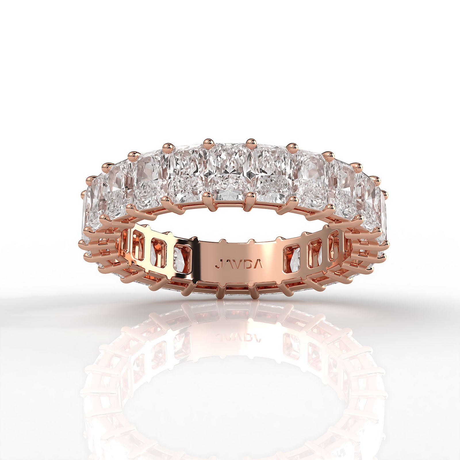 Radiant Lab Diamond Shared Prong Women's Eternity Wedding Band 4 mm 4.40ctw.