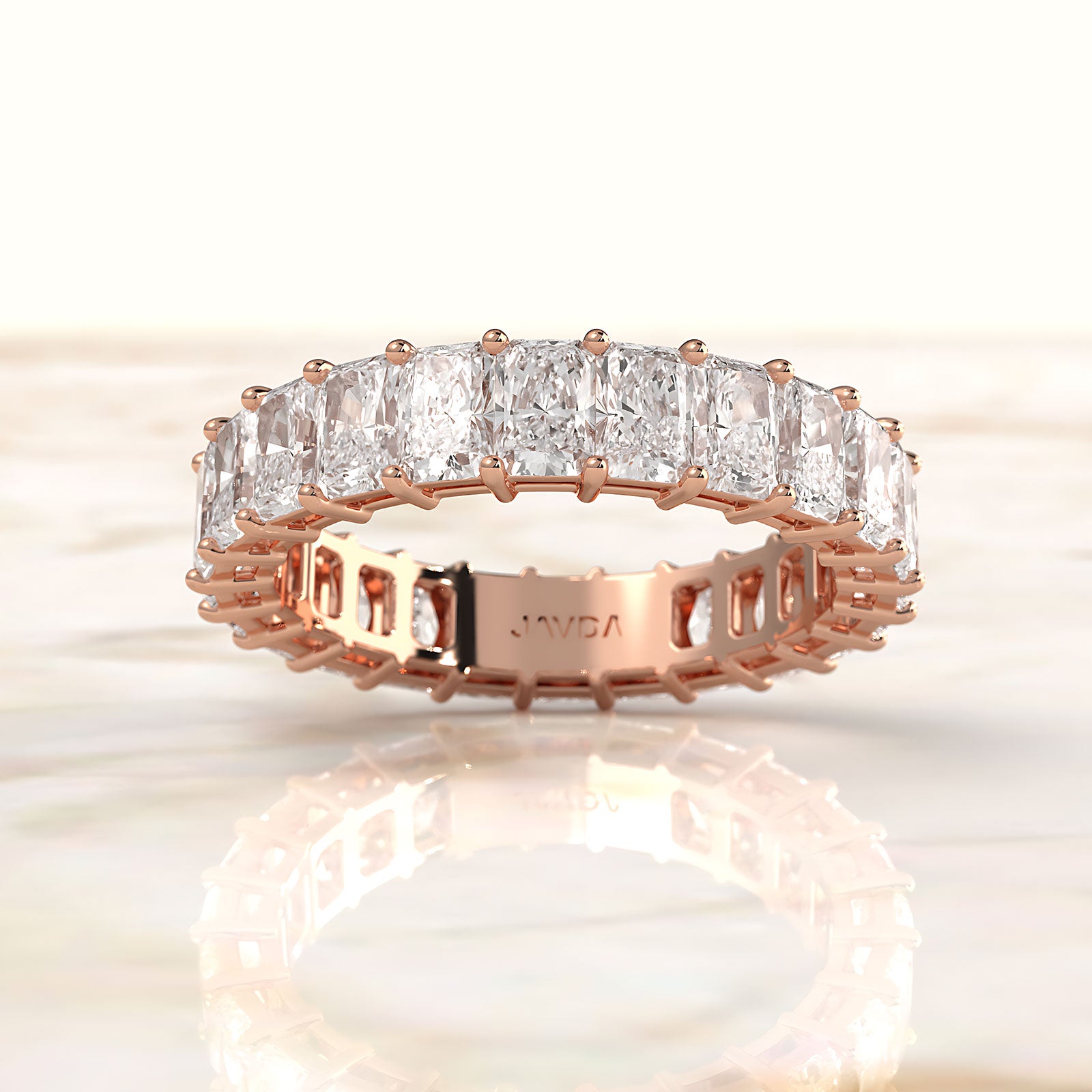 Radiant Lab Diamond Shared Prong Women's Eternity Wedding Band 4 mm 4.40ctw.