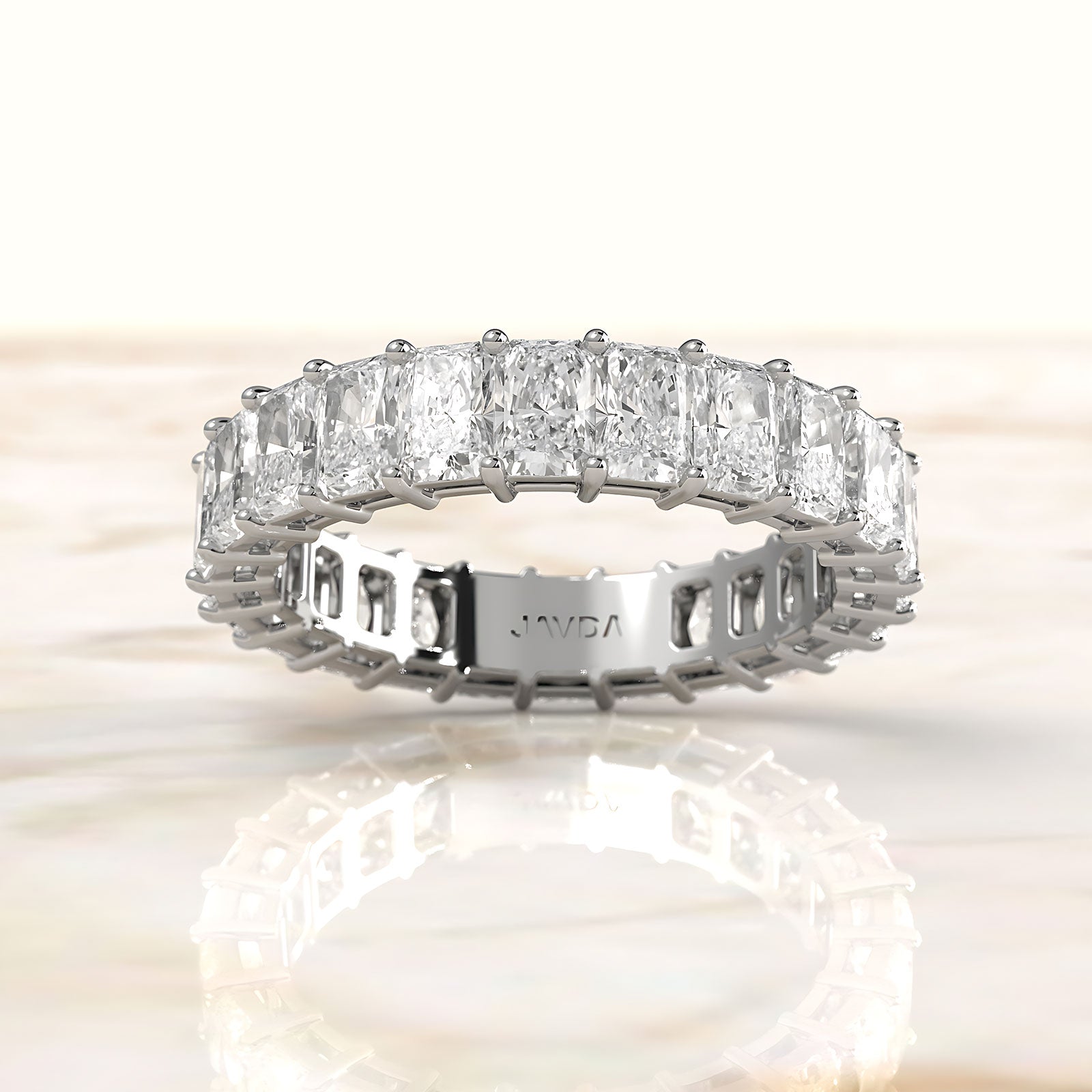 Radiant Lab Diamond Shared Prong Women's Eternity Wedding Band 4 mm 4.40ctw.