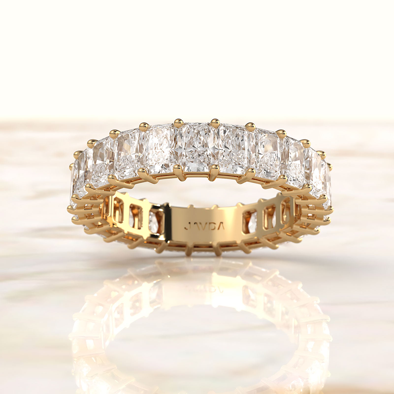 Radiant Lab Diamond Shared Prong Women's Eternity Wedding Band 4 mm 4.40ctw.