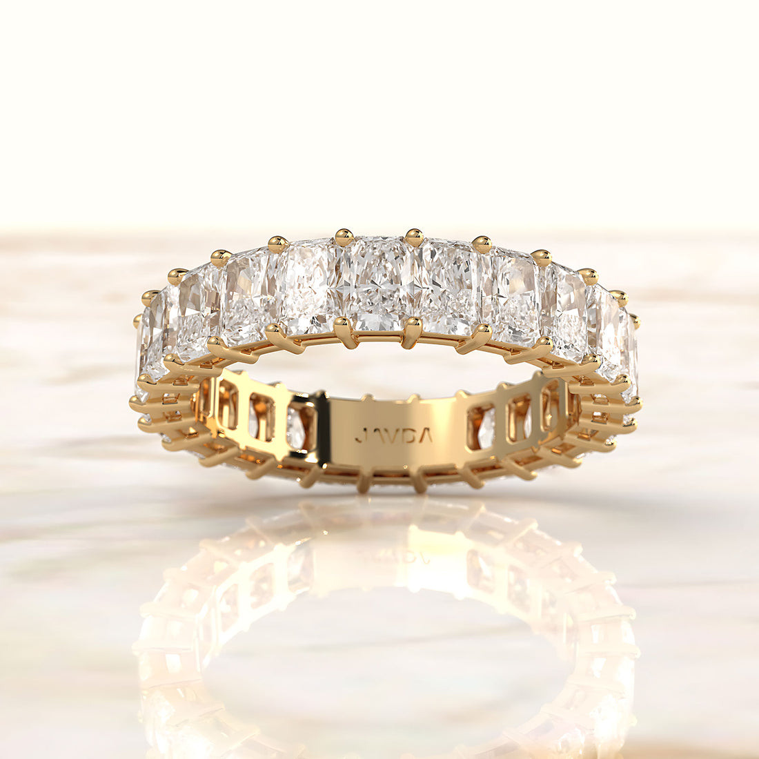 Radiant Lab Diamond Shared Prong Women's Eternity Wedding Band 4 mm 4.40ctw.